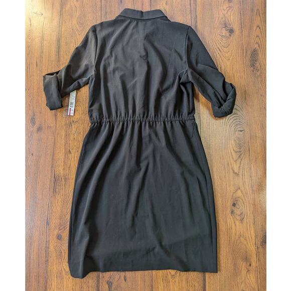 Tahari Gatsby Collared Dress Black 10 - Picture 9 of 10